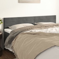 Têtes de lit Gris foncé 200x5x78/88 cm Velours 582860582860
