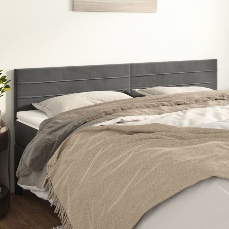 Têtes de lit Gris foncé 200x5x78/88 cm Velours 582860582860