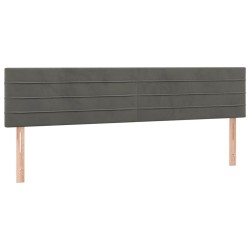 Têtes de lit Gris foncé 200x5x78/88 cm Velours 582860582860