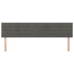 Têtes de lit Gris foncé 200x5x78/88 cm Velours 582860582860
