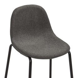 Chaises de bar lot de 2 gris foncé tissu 582861582861