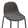 Chaises de bar lot de 2 gris foncé tissu 582861582861