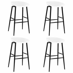 Chaises de bar lot de 4 blanc 582862582862