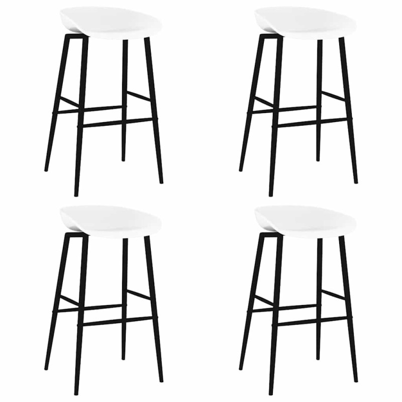 Chaises de bar lot de 4 blanc 582862582862