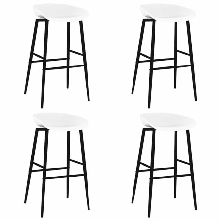 Chaises de bar lot de 4 blanc 582862582862