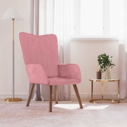 Chaise de relaxation Rose Velours 582863582863