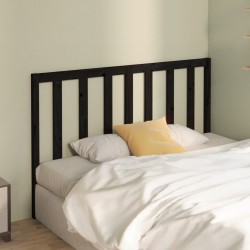 Tête de lit Noir 166x4x100 cm Bois massif de pin 582867582867