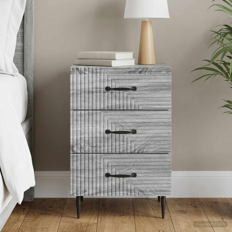 Cabinet de chevet avec tiroir Sonoma gris 43 x 41 x 66,5 cm 582870582870