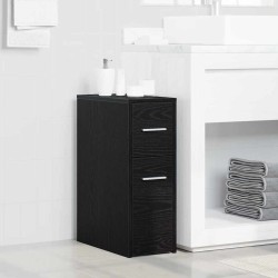 Ensemble de mobilier de salle de bain Montage mural Chêne noir 582873582873