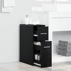 Ensemble de mobilier de salle de bain Montage mural Chêne noir 582873582873