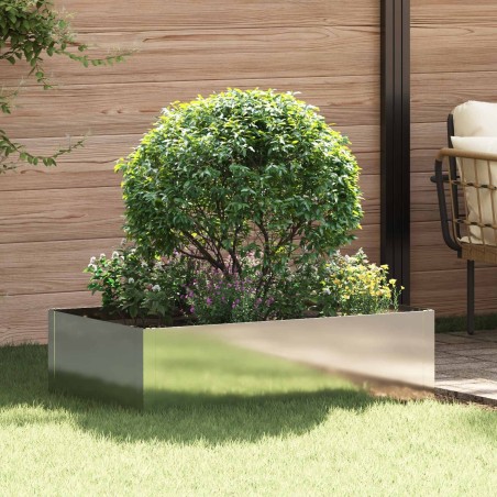 Bordure de Pelouse 100 x 60 x 35 cm Acier Argenté 582874582874