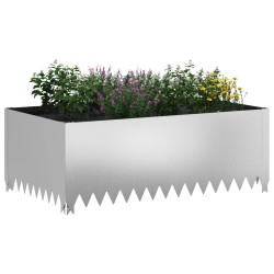 Bordure de Pelouse 100 x 60 x 35 cm Acier Argenté 582874582874