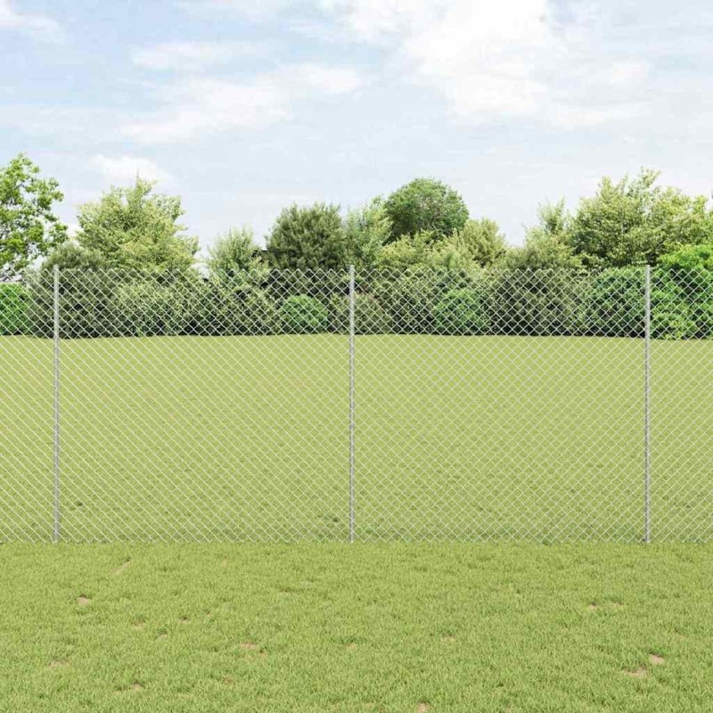 Clôture grillagée avec poteau 10 x 1,4 m Acier galvanisé Maille 582880582880