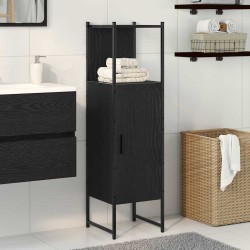 Ensemble de mobilier de salle de bain avec étagère Chêne noir 582883582883