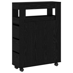 Ensemble de mobilier de salle de bain avec roue Chêne noir 582884582884