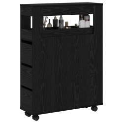 Ensemble de mobilier de salle de bain avec roue Chêne noir 582884582884