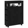 Ensemble de mobilier de salle de bain avec roue Chêne noir 582884582884