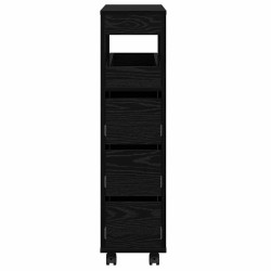 Ensemble de mobilier de salle de bain avec roue Chêne noir 582884582884