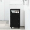 Ensemble de mobilier de salle de bain avec roue Chêne noir 582885582885