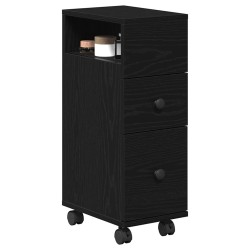 Ensemble de mobilier de salle de bain avec roue Chêne noir 582885582885