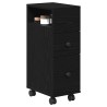 Ensemble de mobilier de salle de bain avec roue Chêne noir 582885582885