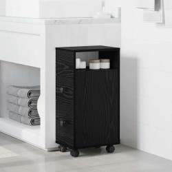 Ensemble de mobilier de salle de bain avec roue Chêne noir 582885582885