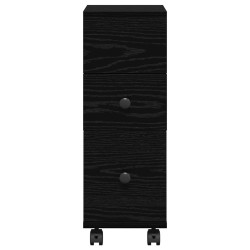 Ensemble de mobilier de salle de bain avec roue Chêne noir 582885582885