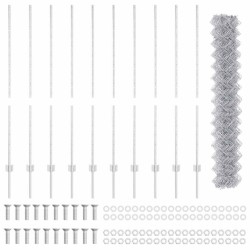 Clôture grillagée avec poteau 10 x 1,4 m Acier galvanisé Maille 582887582887