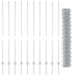 Clôture grillagée avec poteau 10 x 1,4 m Acier galvanisé Maille 582887582887