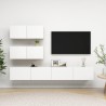 Ensemble de meubles TV 4 pcs Blanc Bois d'ingénierie 582889582889
