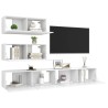 Ensemble de meubles TV 4 pcs Blanc Bois d'ingénierie 582889582889