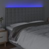 Tête de lit à LED Gris clair 200x5x118/128 cm Tissu 582890582890
