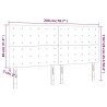 Tête de lit à LED Gris clair 200x5x118/128 cm Tissu 582890582890
