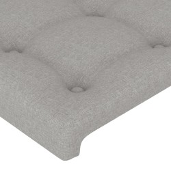 Tête de lit à LED Gris clair 203x16x118/128 cm Tissu 582891582891