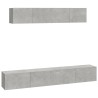 Ensemble de meubles TV 4 pcs Gris béton Bois d'ingénierie 582895582895