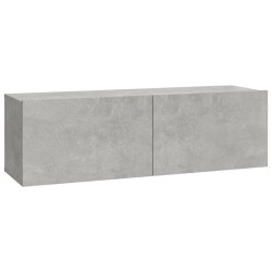 Ensemble de meubles TV 4 pcs Gris béton Bois d'ingénierie 582895582895