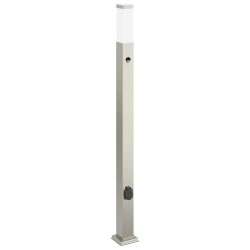 Borne lumineuse avec détecteur et prise 110 cm acier inoxydable IP44 582897582897