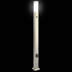 Borne lumineuse avec détecteur et prise 110 cm acier inoxydable IP44 582897582897
