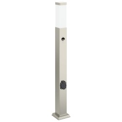 Borne lumineuse avec détecteur et prise 80 cm acier inoxydable IP44 582898582898