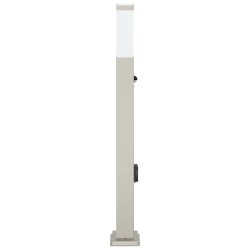 Borne lumineuse avec détecteur et prise 80 cm acier inoxydable IP44 582898582898