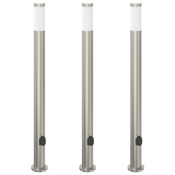 Borne lumineuse avec sortie lot de 3 110 cm acier inoxydable IP44 582899582899