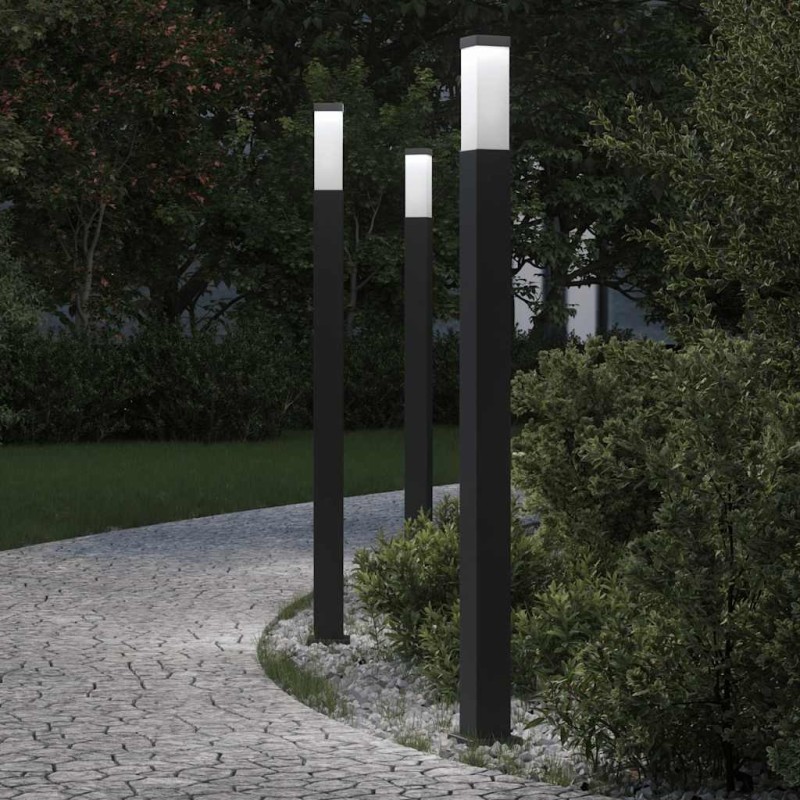 Borne lumineuse lot de 3 110 cm noire IP44 582900582900