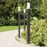 Borne lumineuse lot de 3 110 cm noire IP44 582900582900