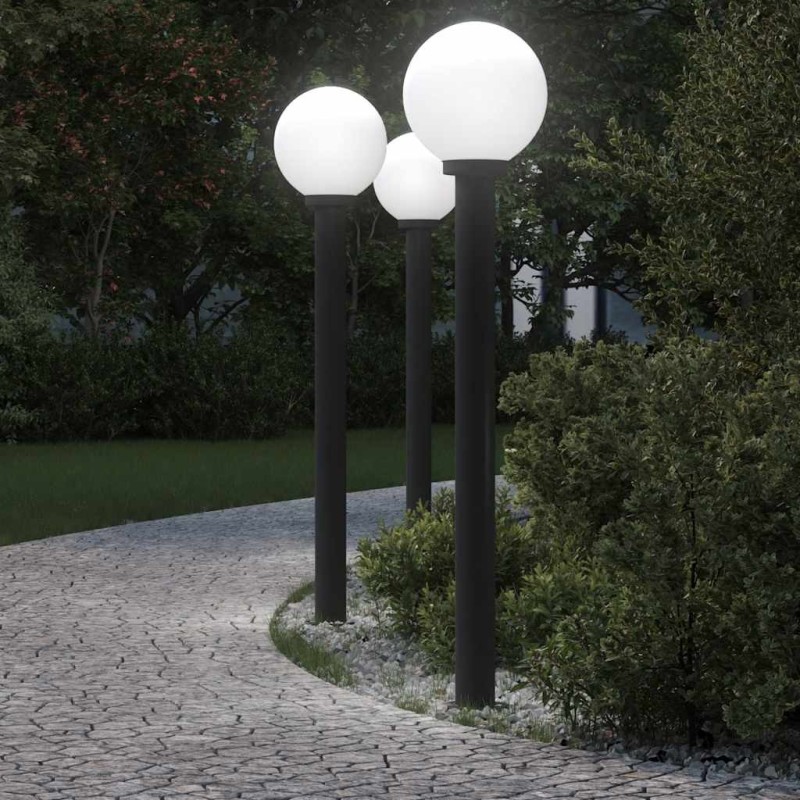 Borne lumineuse lot de 3 120 cm noire IP44 582901582901