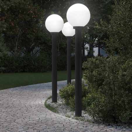 Borne lumineuse lot de 3 120 cm noire IP44 582901582901