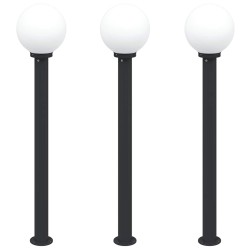 Borne lumineuse lot de 3 120 cm noire IP44 582901582901