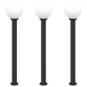 Borne lumineuse lot de 3 120 cm noire IP44 582901582901