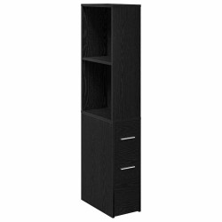 Ensemble de mobilier de salle de bain Montage mural Chêne noir 582902582902