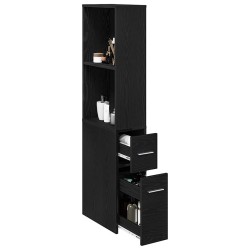 Ensemble de mobilier de salle de bain Montage mural Chêne noir 582902582902