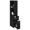 Ensemble de mobilier de salle de bain Montage mural Chêne noir 582902582902